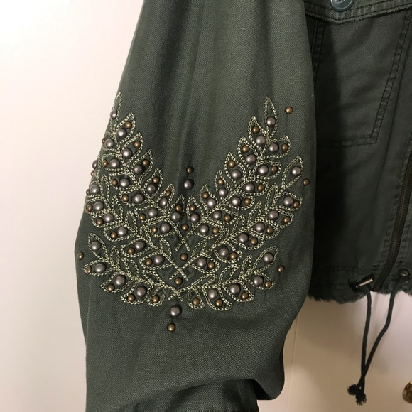 Free People Cropped Embellished Military Jacket - Picture 8 of 8
